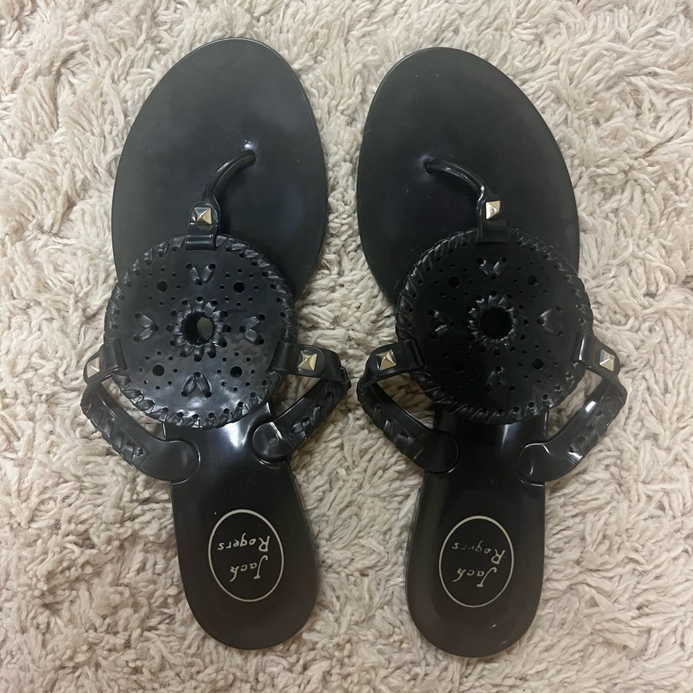 Black Jelly Jack Roger’s Sandals